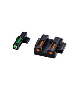 HIVIZ LiteWave H3 Orange/Green Litepipe White ring for M&P fullsize and compact in all calibers