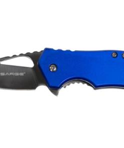 Sarge Knives Blue Fuse- Blue Pocket Knife & Bottle Opener