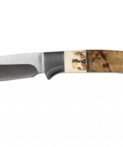 Sarge Knives Terrain Fixed Blade Knife 3-1/2" Gut Hook Wood & Stag