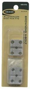 Weaver 2-Piece (Pairs) Top Mount Aluminum Scope Base - Silver - Browning X-Bolt