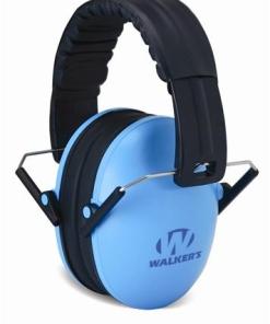 Walker's Game Kids Folding Passive Ear Muffs-Blue