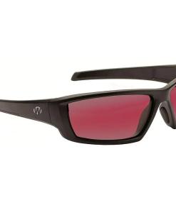 Walker's Vector Full Frame Shooting Glasses Black with Rose Lens with Case