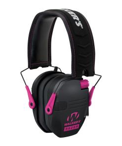 Walker's Game Razor Slim Shooter Folding Ear Muffs-Pink