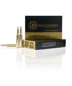 Weatherby Select Plus Rifle Ammunition 338-378 Wby Mag 262 gr Hammer Custom 3500 fps 20/ct