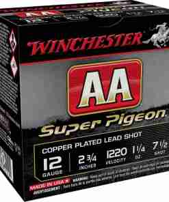 Winchester AA Super Pigeon Shotshells 12 ga 2-3/4" 1-1/4 oz 1220 fps #7.5 25/ct