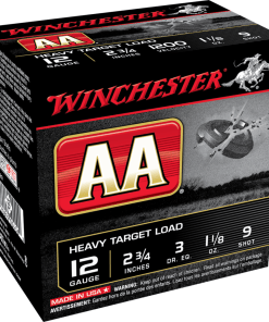 Winchester AA Target Shotshells 12 ga 2-3/4" 1-1/8 oz 1200 fps #9 25/ct