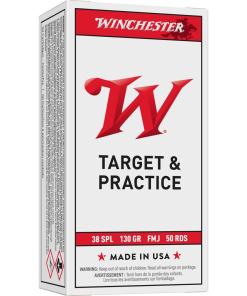 Winchester USA Handgun Ammunition .38 Spl 130 gr FMJ 50/ct