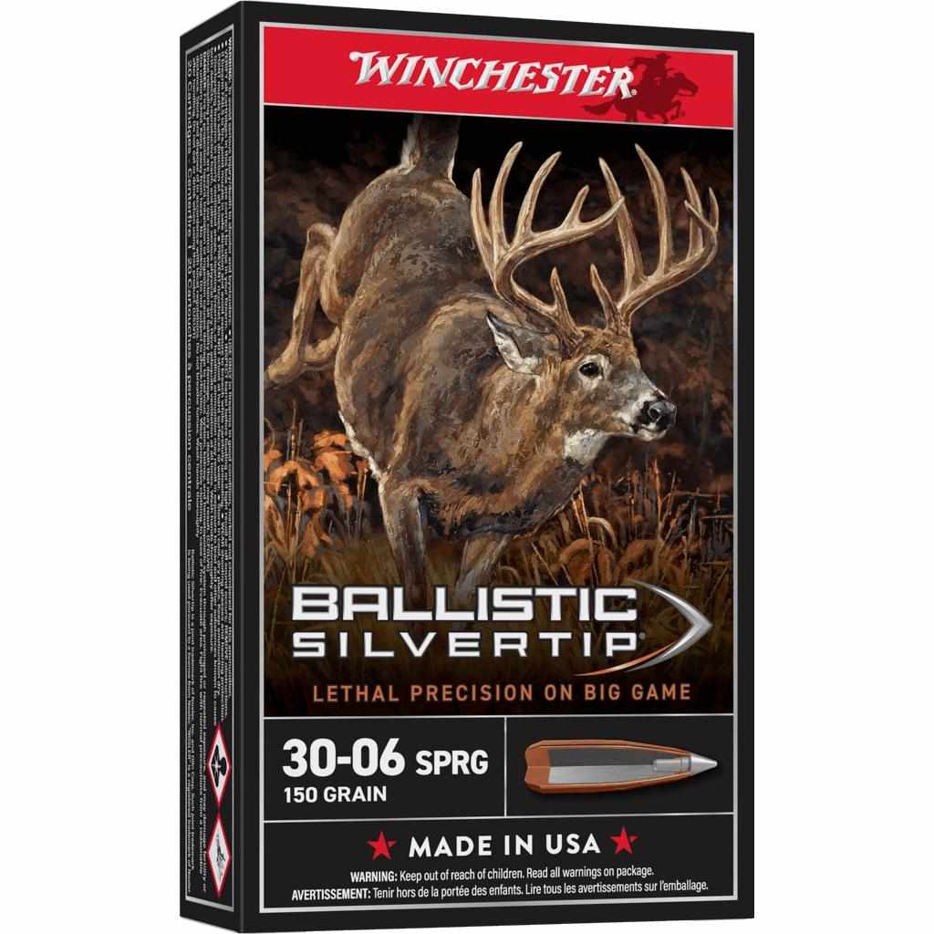 Winchester Ballistic Silvertip Rifle Ammunition .30-06 Sprg 150 gr. PT 2900 fps 20/ct