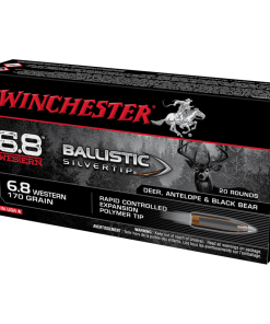 Winchester Ballistic Silvertip Rifle Ammunition 6.8 Western 170 gr. PT 2920 fps 20/ct