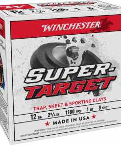 Winchester Super-Target Shotshells 12 ga 2-3/4" 1 oz 1180 fps #8 25/ct