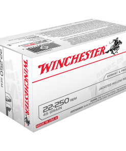 Winchester USA Rifle Ammunition .22-250 Rem 45 gr JHP 4000 fps 40/ct