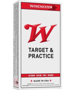 Winchester USA Handgun Ammunition .40 S&W 165 gr. FMJ 1060 fps 50/ct