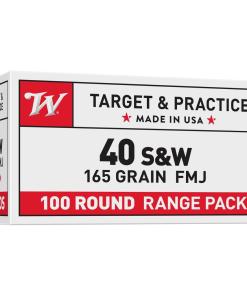 Winchester USA Handgun Ammunition .40 S&W 165 gr. FMJ 1060 fps 100/ct