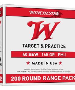Winchester Target Handgun Ammunition .40 S&W 165 gr. FMJ 1060 fps 200/ct