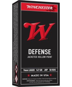 Winchester USA Handgun Ammunition 9mm Luger 147 gr. JHP 990 fps 50/ct