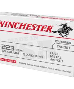 Winchester Target Rifle Ammunition .223 Rem 55 gr. FMJ 3240 fps 20/ct