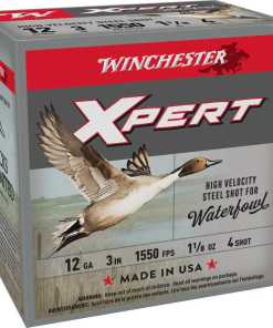 Winchester Xpert High-Velocity Steel Shotshells 12 ga 3" 1-1/8 oz 1550 fps #4 25/ct