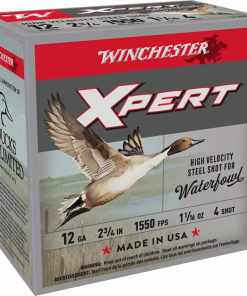 Winchester Xpert High Velocity Steel Shotshells 12 ga 2-3/4" 1-1/16 oz 1550 fps #4 25/ct