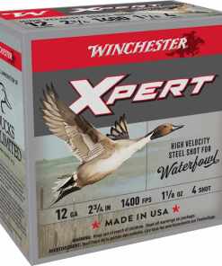 Winchester Xpert High-Velocity Steel Shotshells 12 ga 2-3/4" 1-1/8 oz 1400 fps #4 25/ct
