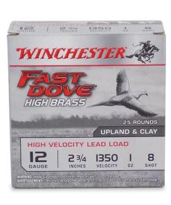 Winchester Fast Dove 12 ga 2-3/4" 1 oz HB 1350 fps #8 25/ct
