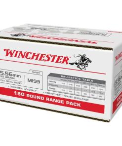 Winchester USA Lake City M193 Rifle Ammunition 5.56mm 55 gr. FMJ 3240 fps 150/ct