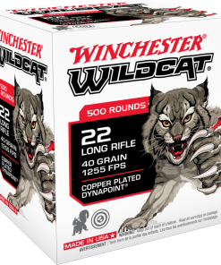 Winchester Wildcat Rimfire Ammunition .22LR 40 gr. CPHP 1255 fps 500/ct