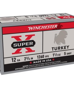 Winchester Super-X Turkey Shotshells 12 ga 2-3/4" 1-1/2 oz 1260 fps #5 10/ct
