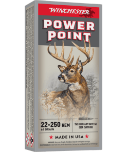Winchester Power Point Rifle Ammunition .22-250 Rem 64 gr. PSP 3500 fps 20/ct