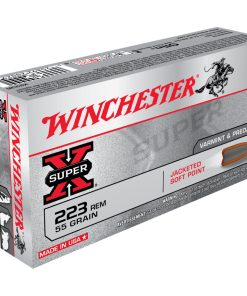 Winchester Super-X Rifle Ammunition .223 Rem 55 gr. JSP 3240 fps 20/ct