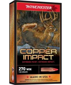 Winchester Copper Impact Rifle Ammunition 270 Win 130 gr. BT 3000 fps 20/ct