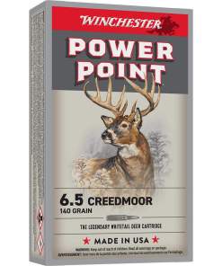 Winchester Power Point Rifle Ammunition 6.5 Creedmoor 140gr PSP 2730 fps 20/ct