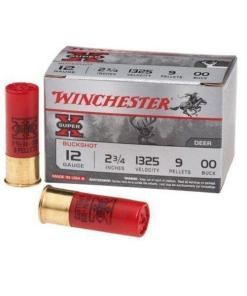 Winchester Super-X Buckshot Shotshells 12 ga 2-3/4" 1325 fps #00 15/ct