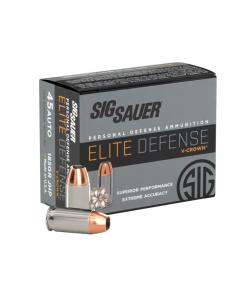 Sig Elite V-Crown Handgun Ammunition  .45 ACP 185 gr JHP 995 fps 20/ct