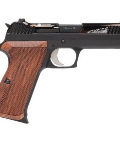 Sig Sauer P210 Carry Handgun 9mm Luger 8rd Magazines (3) 4.1" Barrel Black with Engraved Rosewood Grips