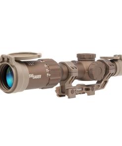 Sig Sauer Tango6T Rifle Scope 1-6x24mm 30mm FFP DWLR-556 Illum. FDE with DVO Factory Installed Alpha4 Mount / ARD & Flip-Back Caps