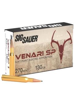 Sig Sauer Venari SP Rifle Ammunition .270 Win 130gr SP 2846 fps 20/ct