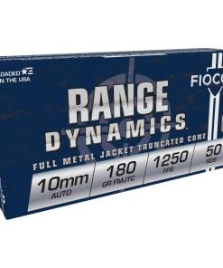 Fiocchi Handgun Ammunition 10mm Auto 180gr FMJTC 1250 fps 50/ct