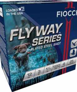Fiocchi Flyway Steel Shotshells 12ga 3" 1-1/5oz 1550fps #4 25/ct