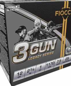 Fiocchi 3 Gun Match Shotshells 12ga 2-3/4" 1oz 1170 fps #7.5  25/ct