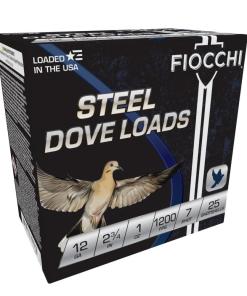 Fiocchi Steel Target Shotshells 12ga 2-3/4" 1oz 1200fps #7 25/ct