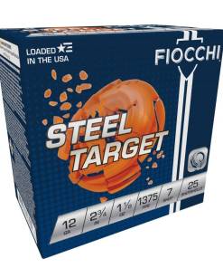 Fiocchi Target Steel Shotshells 12 ga 2-3/4" 1-1/8oz 1375 fps #7 25/ct