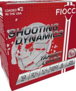 Fiocchi Exacta Fast Shooting Dynamics Shotshells 12ga 2-3/4 in 1-1/8oz 1250 fps #8 25/ct