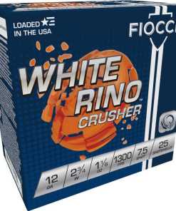 Fiocchi White Rino Crusher Shotshells 12ga  2-3/4" 1-1/8oz 1300 fps #7.5 25/ct