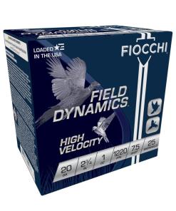 Fiocchi High Velocity Shotshells 20ga. 2-3/4" 1oz #7.5 25/ct