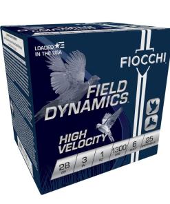 Fiocchi High Velocity Shotshells 28 ga 3" 1 oz 1300 fps #6 25/ct