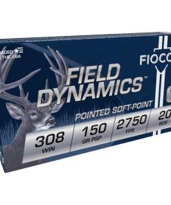 Fiocchi Field Dynamics Rifle Ammunition .308 Win 150 gr PSP 2750 fps 20/ct