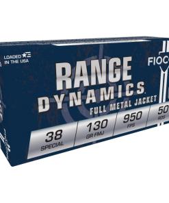 Fiocchi Pistol Shooting Dynamics Handgun Ammunition .38 Spl 130 gr FMJ 950 fps 50/box