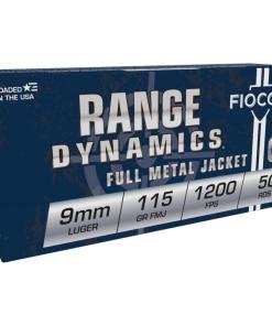 Fiocchi Pistol Shooting Dynamics Handgun Ammunition 9mm Luger 115 gr FMJ 1200 fps 1000/ct