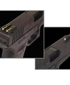 Truglo TFO Tritium/Fiber-Optic Day/Night Sights Fits Springfield XD XDM (excluding 5.25" Comp Series) and XDS - Front Green/Rear Yellow