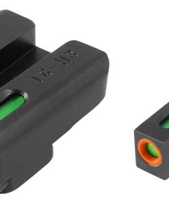 Truglo TFX Pro Tritium/Fiber-Optic Day/Night Sights Fit FNH FNP-9|FNX-9|FNS-9|FNS-9 Compact - Front Outline Orange/Rear Green